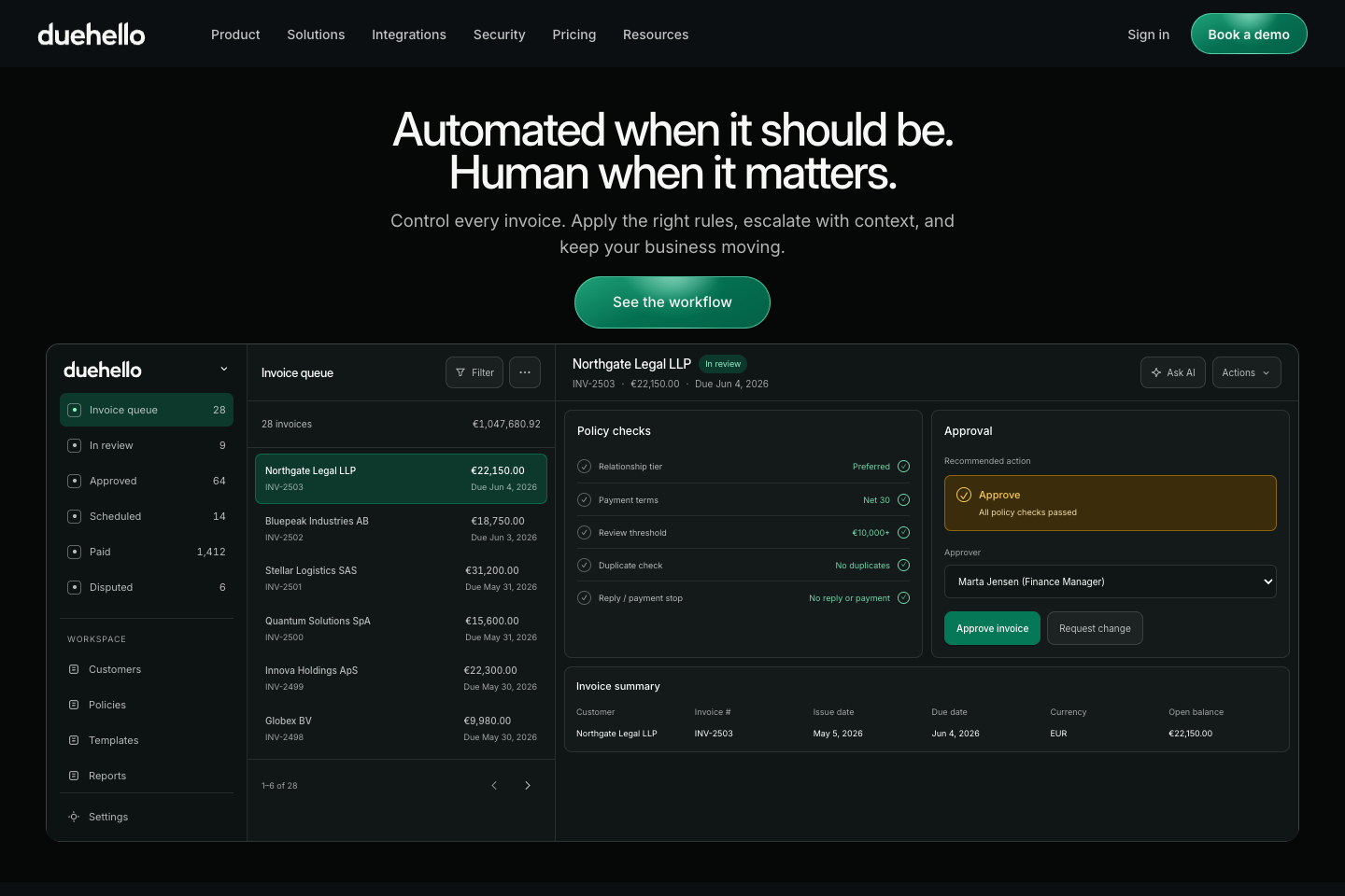 Product visualization of Duehello